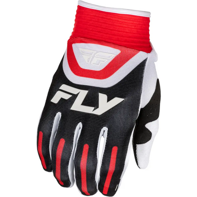 Fly Racing Dirt Youth F-16 Gloves, Black/Red/White