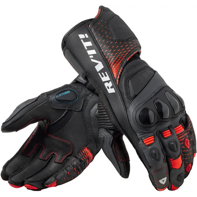 REV'IT! Control Gloves, Black/Neon Red