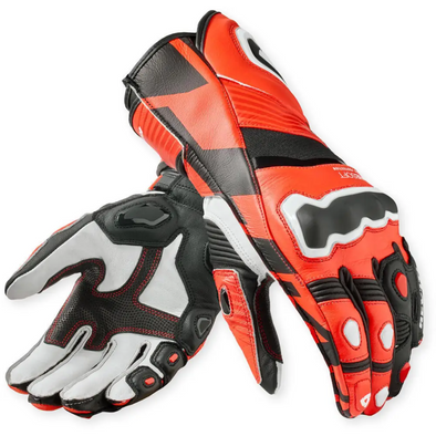 REV'IT! Jerez 4 Gloves, Neon Red/Black